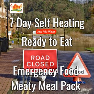 7 Day Self Heating Ready to Eat Emergency Food Meaty Pack.